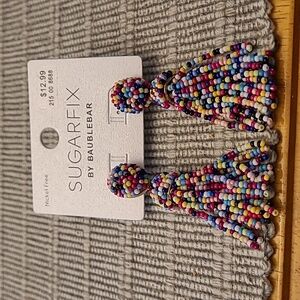 SUGARFIX BAUBLEBAR beaded tassel NWT earrings